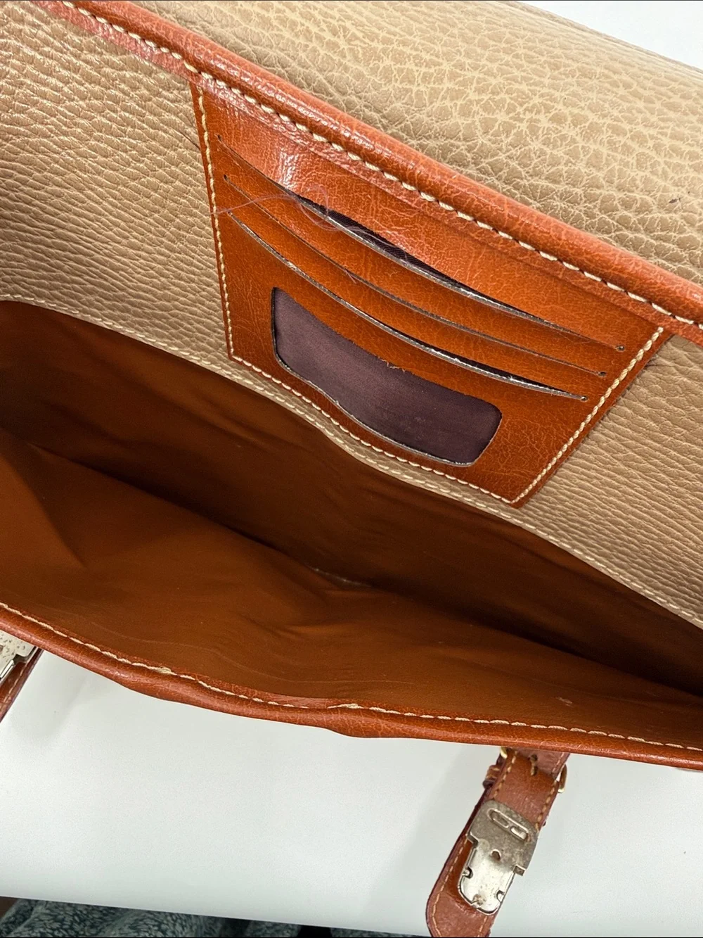 Dooney and Bourke pebbled leather briefcase/ laptop vintage 1980s